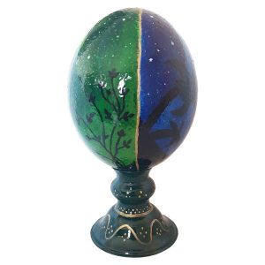 Persian Decorative Hand Painted Ostrich Egg Shell – Seasons