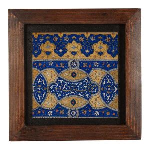 Decorative Persian Framed Ceramic Tile – Blue Color