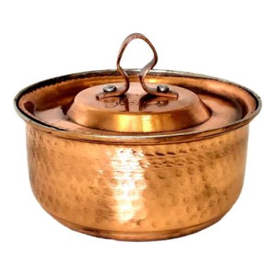 Persian Copper Cooking Pot - Traditional Hammered Artisan Style, Saman