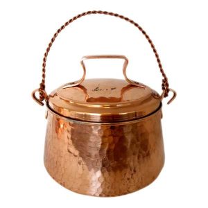 Persian Copper Cooking Pot – Traditional Hammered Artisan Style, Tina