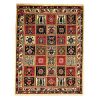 Hand-Knotted Persian Bakhtiyari Kheshti Rug (Traditional Bakhtiari Garden Panel) - Cream Wool