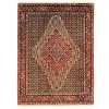 Hand-Knotted Persian Kurdistan Toranj Rug (Tribal Mahi Medallion / Herati) - Brown Wool