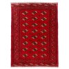 Hand-Knotted Persian Gorgan Tribal Rug (Traditional Bukhara Design Pattern) - Red Wool