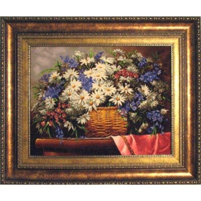 Hand-Knotted Persian Cotton Floral Wall Hanging Rug – Baboone Flowers, Qom