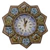 Handcrafted Persian Wooden Wall Clock - Khatam Marquetry Art, Behdad