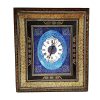 Handcrafted Persian Wooden Wall Clock - Khatam Marquetry Art, Delban