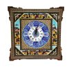 Handcrafted Persian Wooden Wall Clock - Khatam Marquetry Art, Mahsan