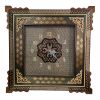 Handcrafted Persian Wooden Wall Clock - Khatam Marquetry Art, Nafis