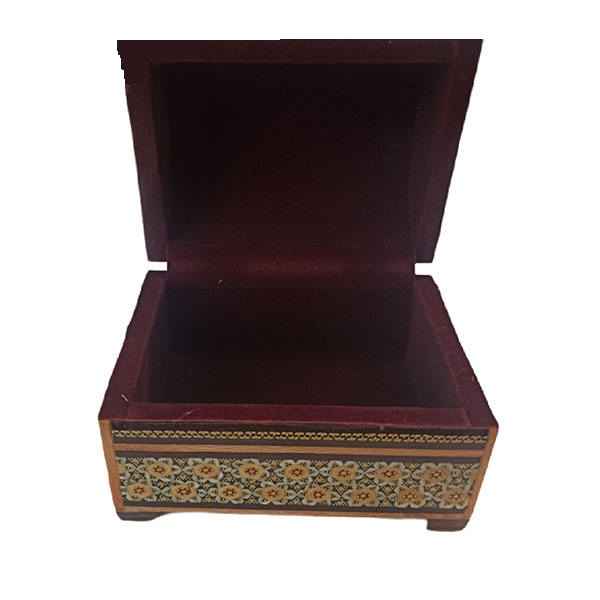 Handcrafted Wooden Jewelry Box with Persian Khatam Design – Iblue