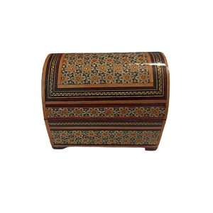 Handcrafted Wooden Jewelry Box with Persian Khatam Design – Iblue