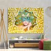 Persian Canvas Art - Printed Golden 320