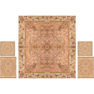 Persian Bedspread Set – Oriental Style Double Size with Termeh Fabric – Afshar