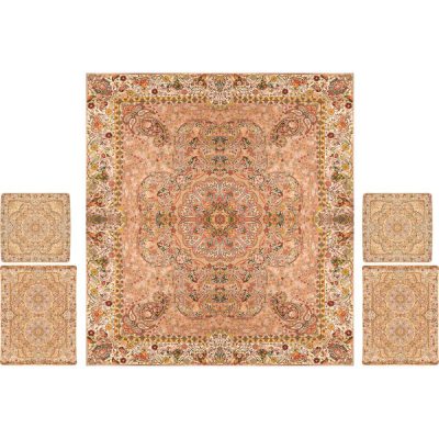 Persian Bedspread Set – Oriental Style Double Size with Termeh Fabric – Afshar