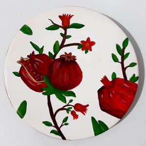 Decorative Pottery Wall Plate Hand-Painted Anar