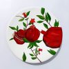 Decorative Pottery Wall Plate Hand-Painted Pomegranate