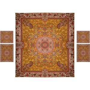 Persian Bedspread Set – Oriental Style Double Size with Termeh Fabric – Kebria