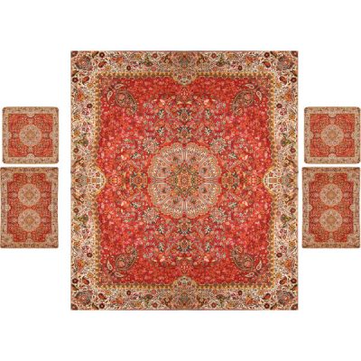 Persian Bedspread Set – Oriental Style Double Size with Termeh Fabric – Mahta