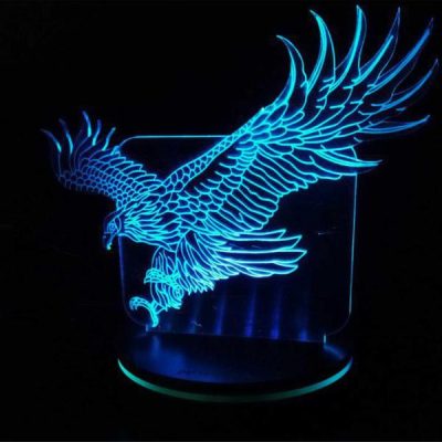 Decorative 3D LED Night Light with Eagle Design