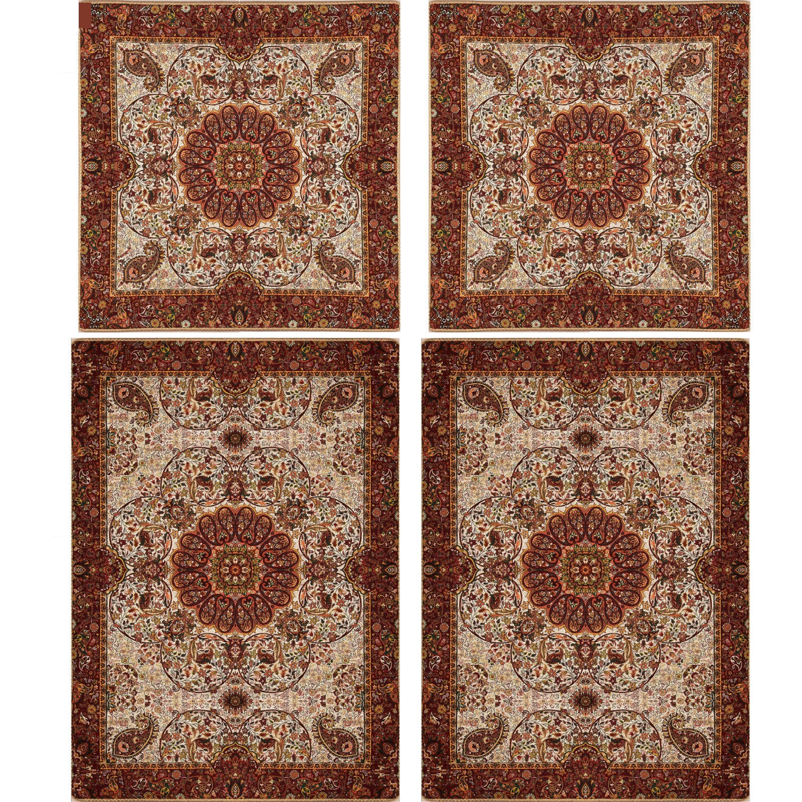 Persian Bedspread Set – Oriental Style Double Size with Termeh Fabric – Nahal
