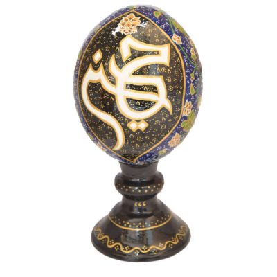 Islamic Decorative Hand Painted Ostrich Egg Shell - Hand Painted Ostrich Egg Shell Islamic Design Ya Hossein