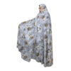 White Flowers Patterned Islamic Dress – Full Length Prayer Hijab