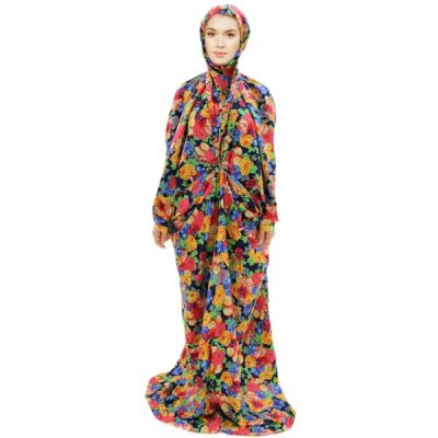 Floral Namaz Chador for Women, Traditional Prayer Wear