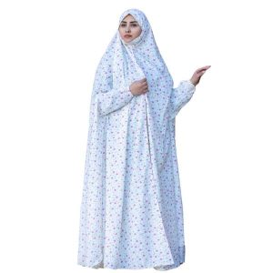 Islamic Namaz Chador with Sleeves for Women Ideal for Praying – Purple Flowers