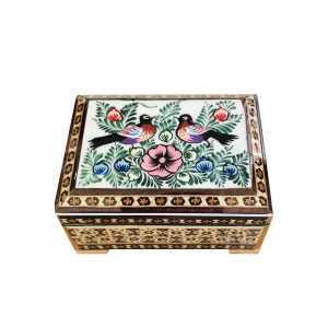Handcrafted Wooden Jewelry Box with Persian Khatam Design – Farhan