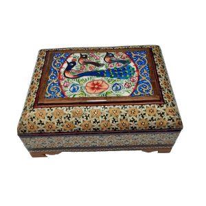 Handcrafted Wooden Jewelry Box with Persian Khatam Design – Gala