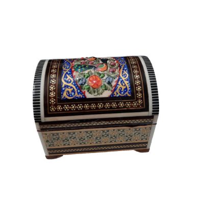 Handcrafted Wooden Jewelry Box with Persian Khatam Design - Gilda