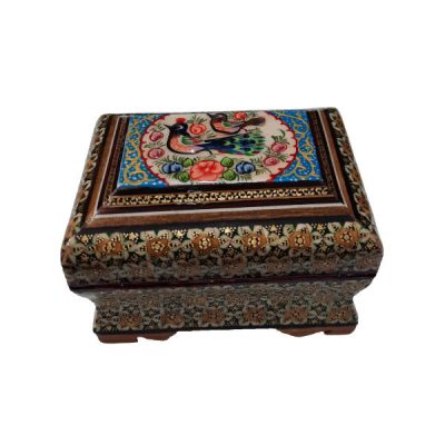 Handcrafted Wooden Jewelry Box with Persian Khatam Design - Hasti