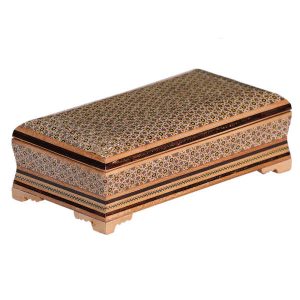Handcrafted Wooden Jewelry Box with Persian Khatam Design – Lux