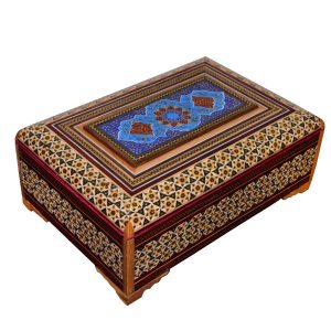Handcrafted Wooden Jewelry Box with Persian Khatam Design – Brilliant