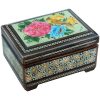 Handcrafted Wooden Jewelry Box with Persian Khatam Design - Flower