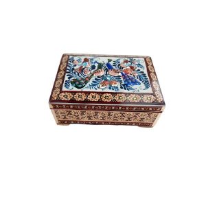 Handcrafted Wooden Jewelry Box with Persian Khatam Design – Ghasemi