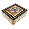 Handcrafted Wooden Jewelry Box with Persian Khatam Design - Saeidara