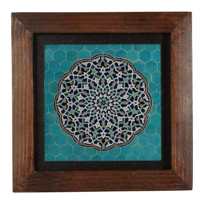 Persian Hana Decorative Ceramic Tile – Floral Wall Decor for Traditional Interiors