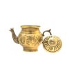 Persian Brass Samovar Decorative Charcoal Tea Maker Floral Motifs 2-Liter