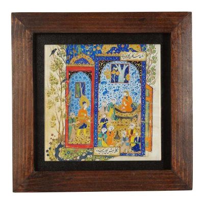 Persian Shahnameh Ceramic Art Tile – Golzari Traditional Iranian Wall Decor