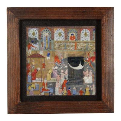 Persian Shahnameh Ceramic Art Tile with People Design – Traditional Wall Art