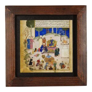Decorative Persian Framed Tile – Shahnameh Inspired Pattern: Shahan