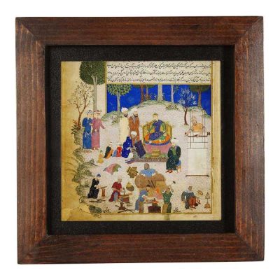 Persian Shahnameh Ceramic Art Tile – Shahan Traditional Iranian Wall Art
