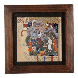 Decorative Persian Framed Tile – Shahnameh Inspired Pattern: Tanin