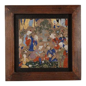 Decorative Persian Framed Tile – Shahnameh Inspired Pattern: Tina
