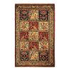 Hand-Knotted Persian Bakhtiyari Cubes Rug (Traditional Bakhtiari Garden Khesti) - Cream Wool