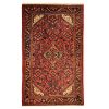 Hand-Knotted Persian Hamadan Nima Rug (Tribal Geometric Medallion) - Red Wool