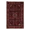 Hand-Knotted Persian Hamadan Rug (Traditional Floral Medallion Pattern) - Red Wool