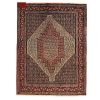 Hand-Knotted Persian Kurdistan Rug (Tribal Mahi Medallion / Herati) - Red Wool