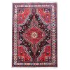Hand-Knotted Persian Hamadan Sima Rug (Tribal Geometric Medallion) - Red Wool