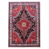 Hand-Knotted Persian Hamadan Sima Rug (Tribal Geometric Medallion) - Red Wool
